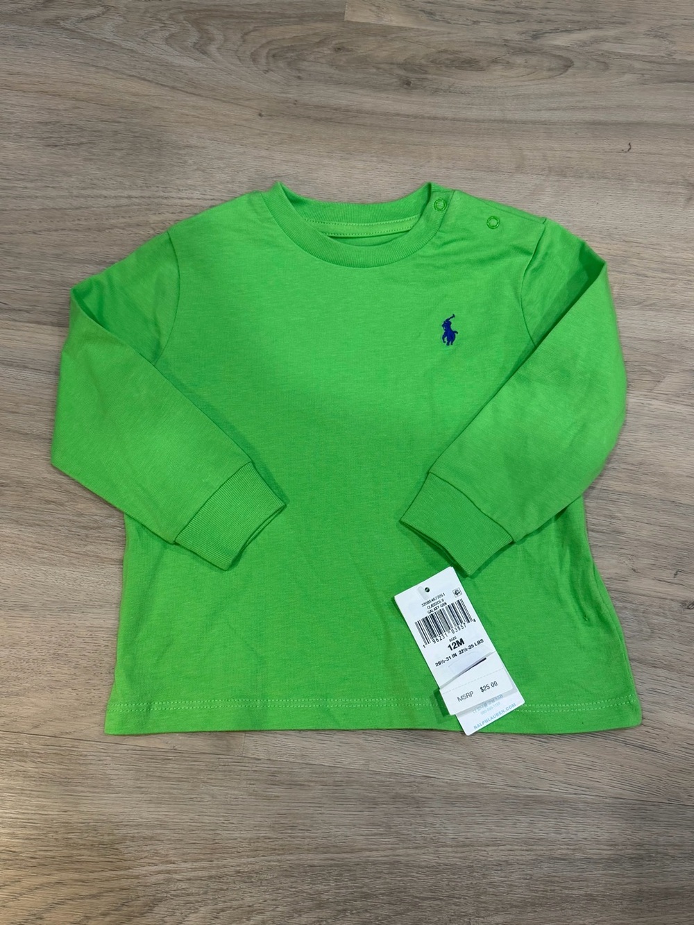 Ralph Lauren Long-Sleeve Baby Boys’ Tee 12M